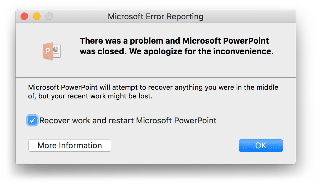 powerpoint 2011 for mac 14.7.7 crashes